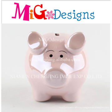 Venta al por mayor White Pig Grape Dots Simple Piggy Bank
